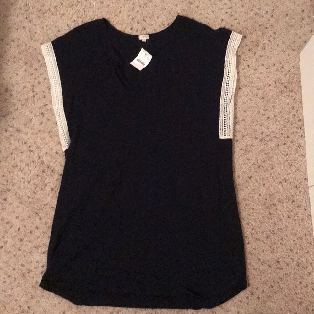 NWT J Crew Factory Navy Cotton Cover Up Dress XS